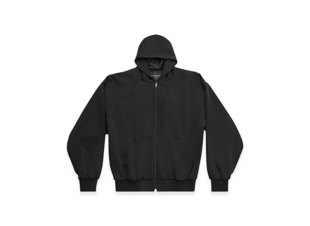 BALENCIAGA Zip-Up Hoodie Large Fit "Black"