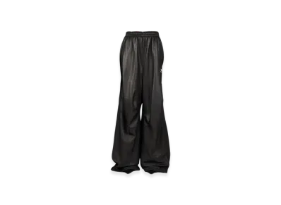 BALENCIAGA Women's Sports Logo Leather Track Pants "Black "