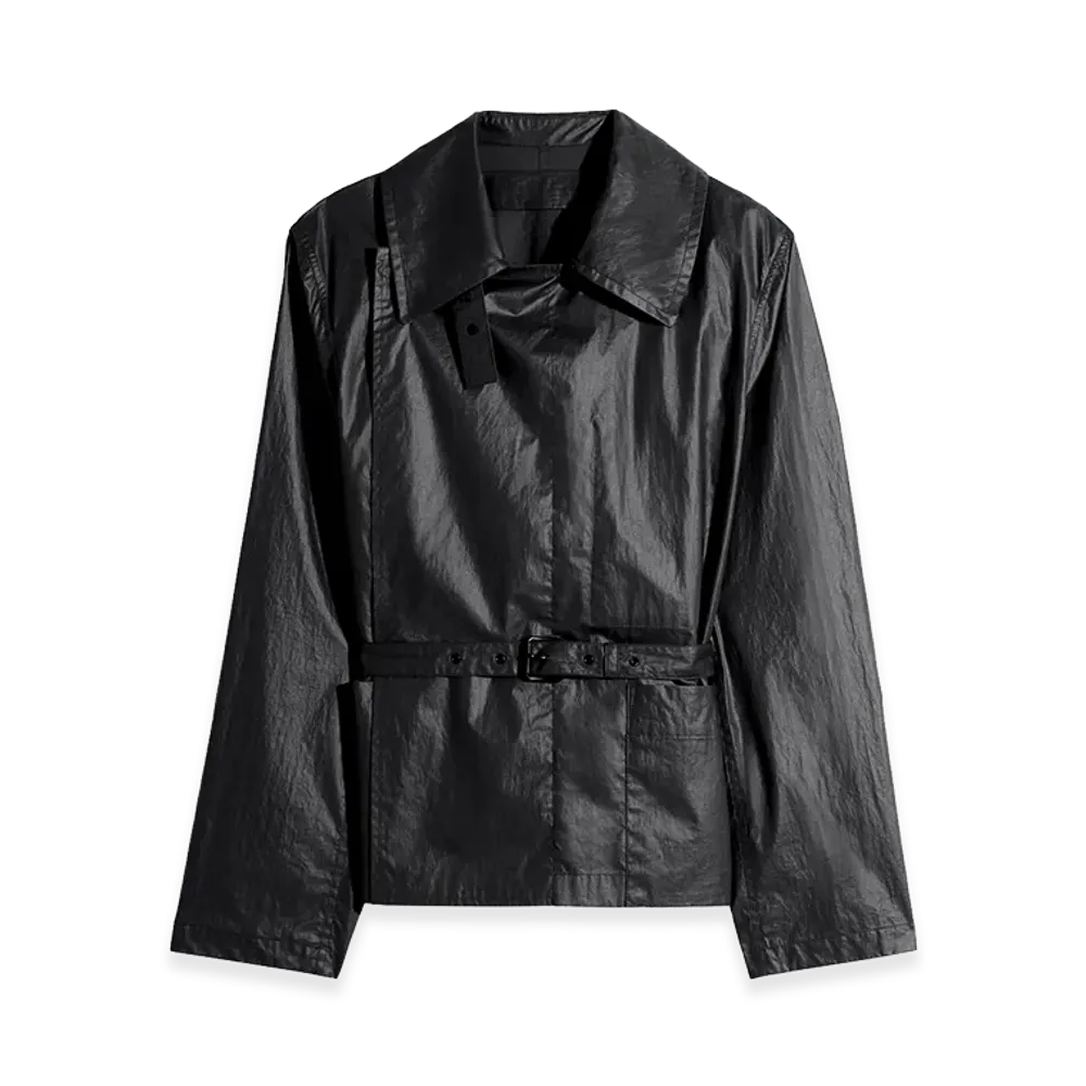 LEMAIRE Women's Light Coated Cotton Light Wrap Jacket "Ash Black"