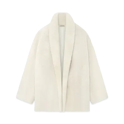 FEAR OF GOD ESSENTIALS Sherpa Shawl Collar Jacket "Cream"