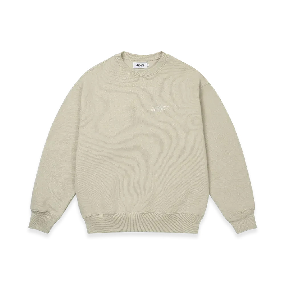 PALACE Shop Locator Crew "Stoney Grey"