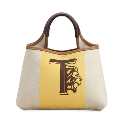 TOD'S Canvas & Leather Bag Micro "Beige/Yellow/Brown"