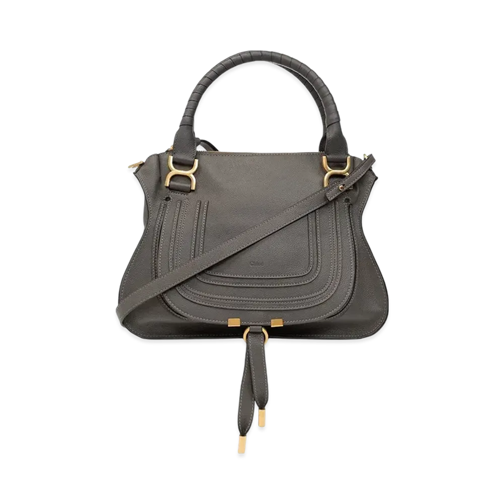 Chloe Marcie Double Carry Bag "Elephant Grey"