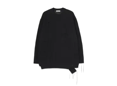 Yohji Yamamoto Pour Homme 5G PS LINKS YOHJI PRINT ROUND NECK LONG SLEEVES "Black"
