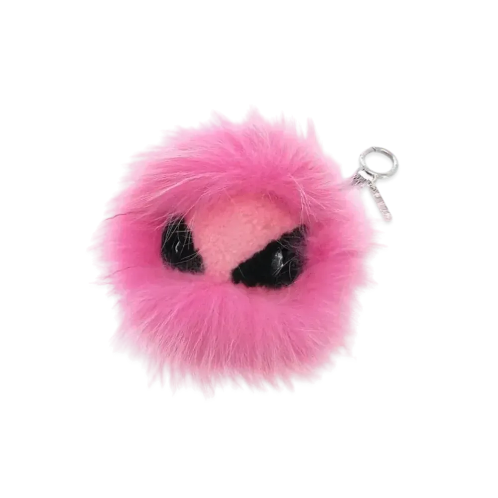 FENDI Monster Fur Bag Charm "Pink"