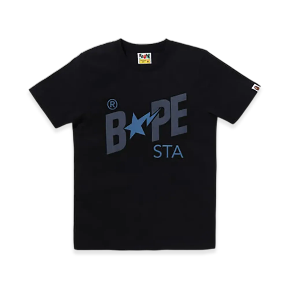 A BATHING APE Denim Bape STA Logo Tee "Black"