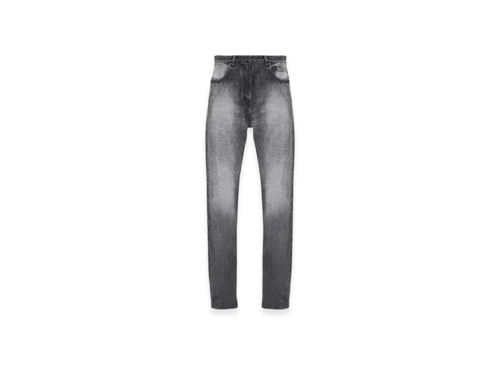 BALENCIAGA Straight 5 Pocket Washed Denim Pants "Black"