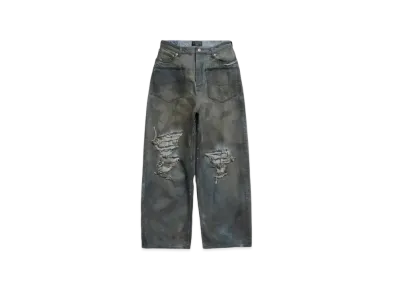 BALENCIAGA Patched Pocket Baggy Jeans "Blue"