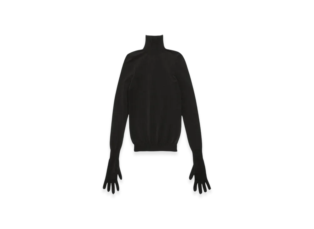 BALENCIAGA Women's Gloves Sweater "Black"