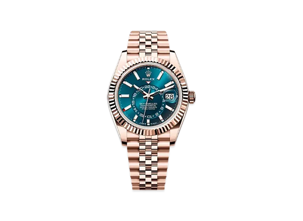ROLEX Sky-Dweller 42mm Everose Gold 336935 "Blue-Green"
