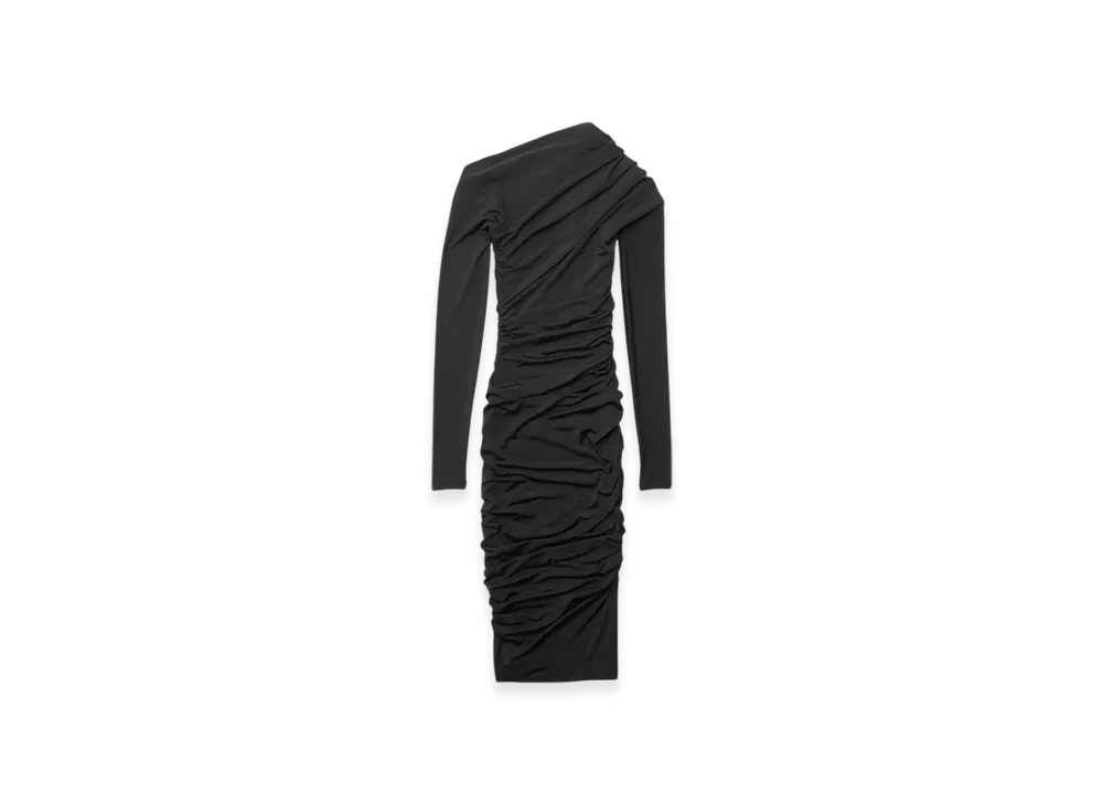 BALENCIAGA Women's Twisted Mini Dress "Black"