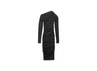 BALENCIAGA Women's Twisted Mini Dress "Black"