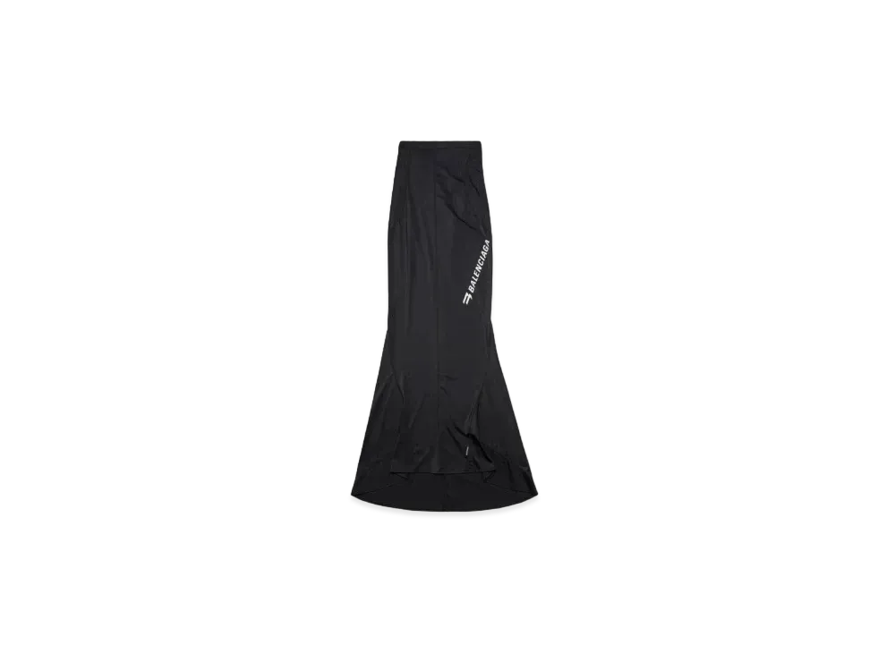 BALENCIAGA Women's Sporty B Activewear Mermaid Skirts "Black"