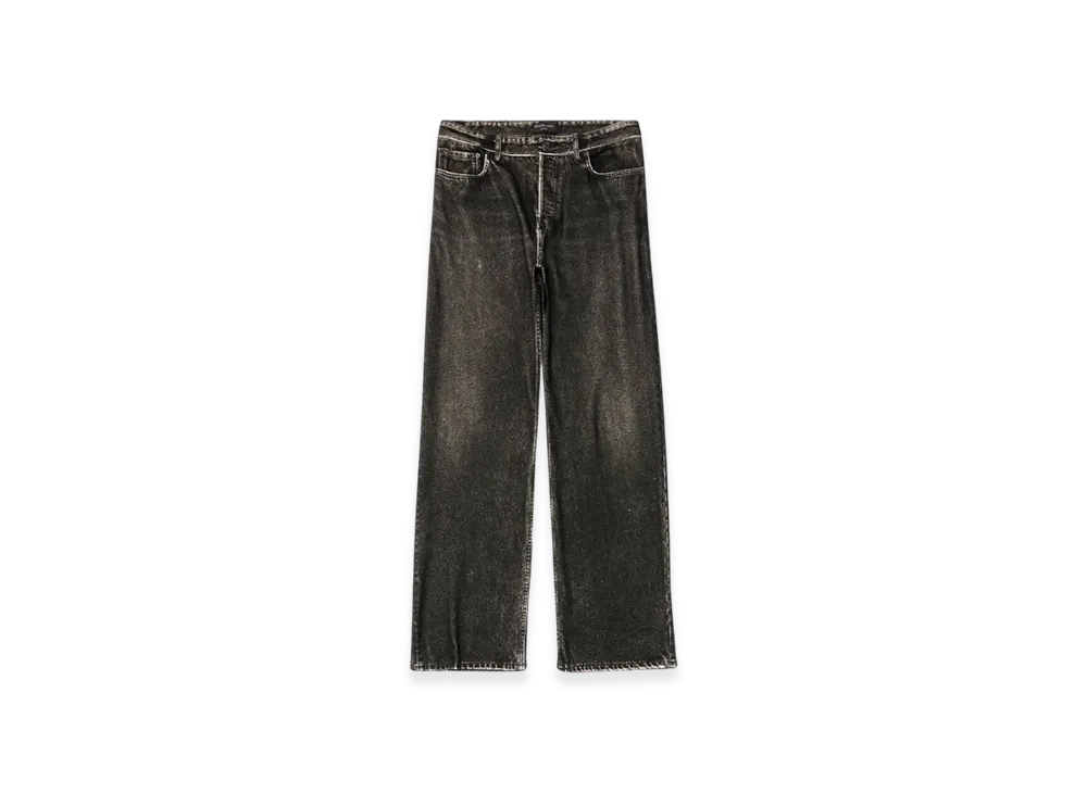 BALENCIAGA Denim Trompe L'oeil Pants "Black"