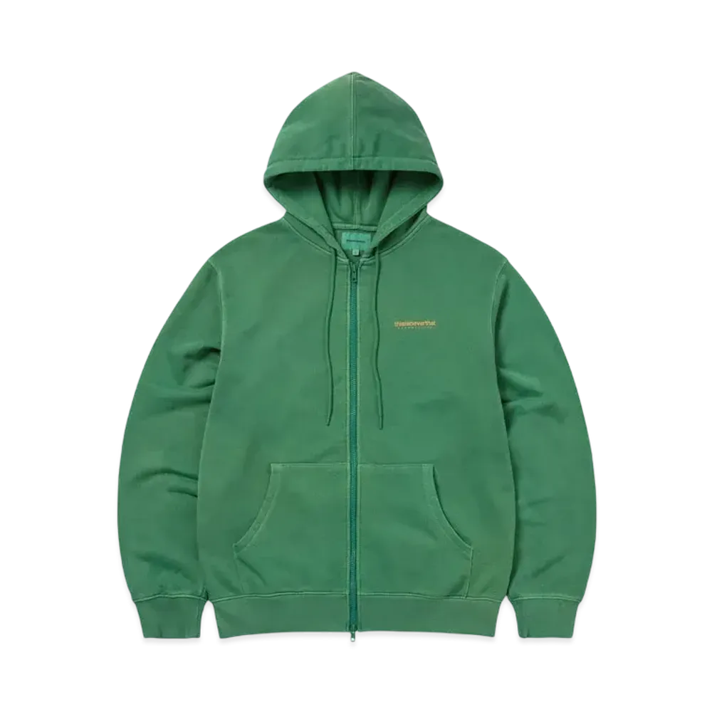thisisneverthat INTL. Logo Zip Up Hoodie "Deep Green"