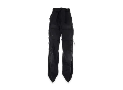BALENCIAGA Women's Cotton Knife Cargo Pantaboots "Black"