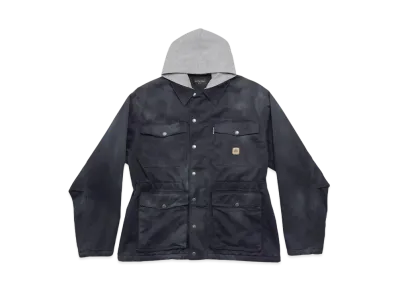 BALENCIAGA MENS Double B Workwear Parka "Dark Navy"