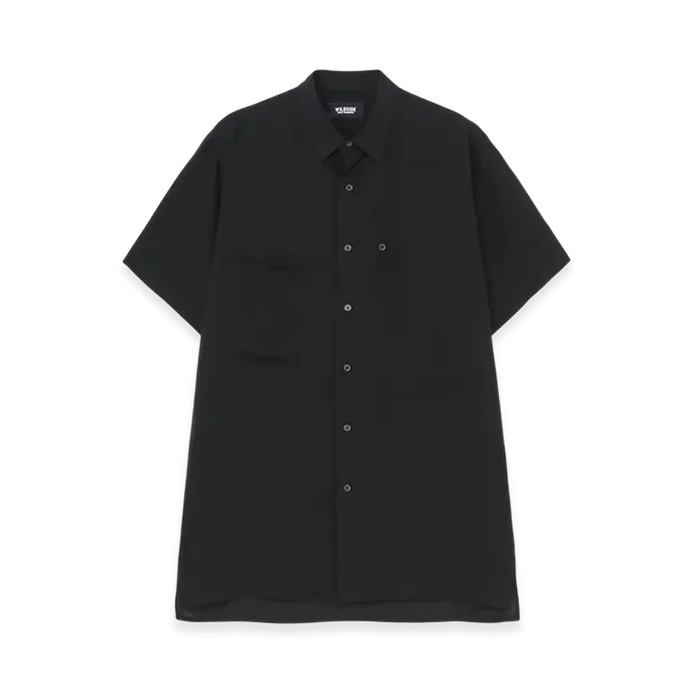 WILDSIDE YOHJI YAMAMOTO Cellulose Patch Pocket Short Sleeve Shirt "Black"
