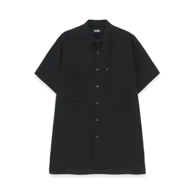 WILDSIDE YOHJI YAMAMOTO Cellulose Patch Pocket Short Sleeve Shirt "Black"