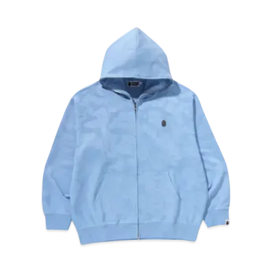 A BATHING APE Solid Camo Jacquard One Point Relaxed Fit Zip Hoodie "Sax"