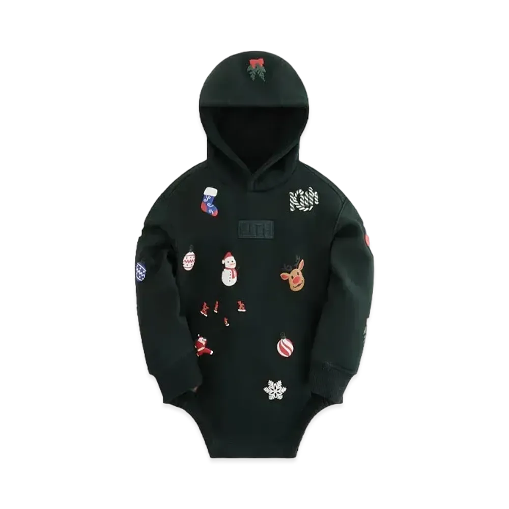 Kith Kithmas Baby Ornament Hoodie Onesie "Stadium"