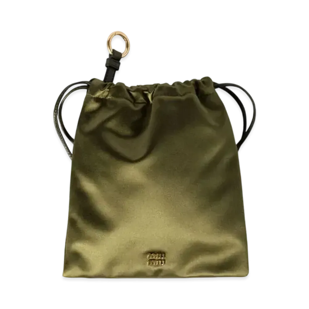 MIUMIU Satin Pouch "Olive"