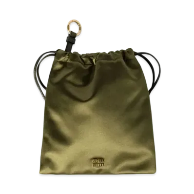 MIUMIU Satin Pouch "Olive"