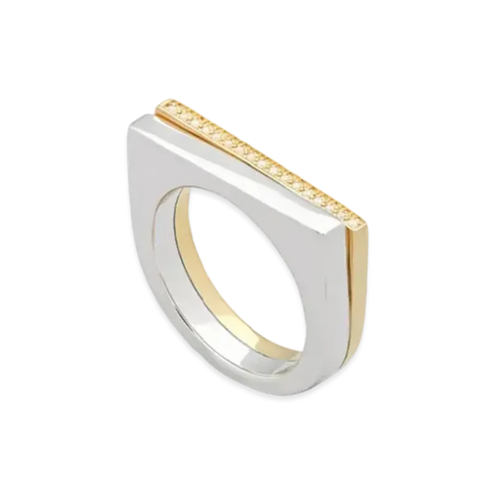 TOMWOOD Step Ring Diamonds "Duo"