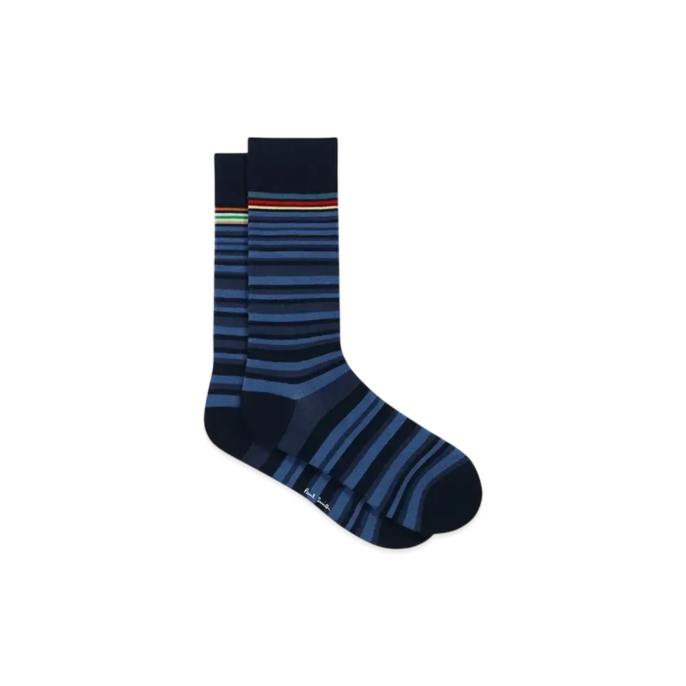 Paul Smith Shadow Stripe Socks "Navy"