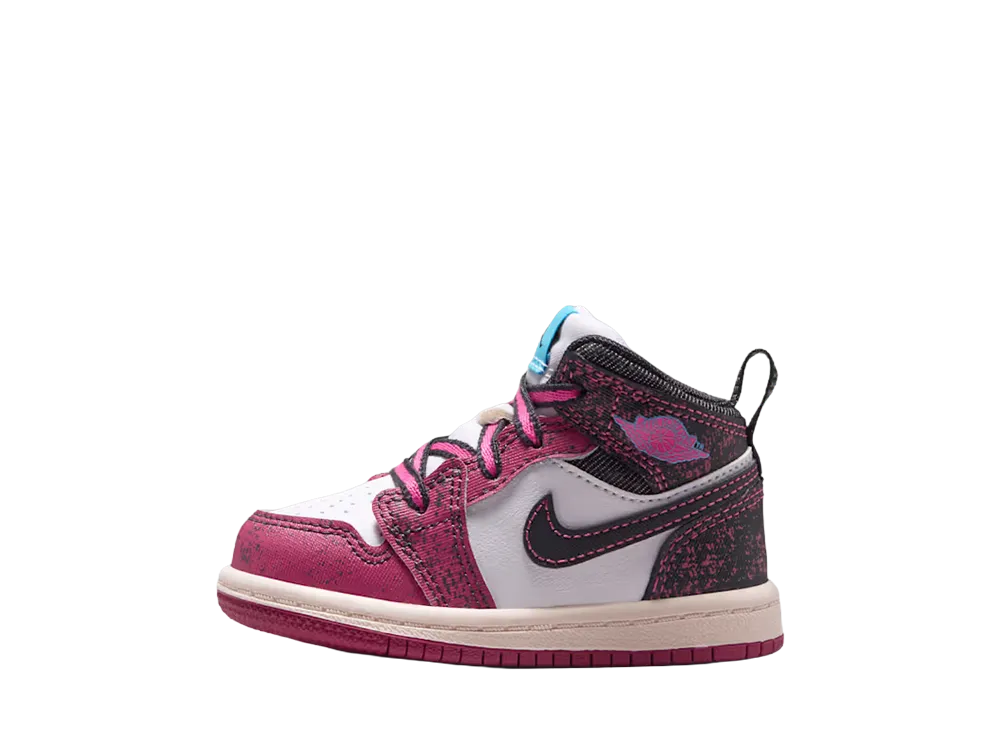 Nike TD Jordan 1 Mid SE "Sweet Beet/Off Noir/White/Desert Berry"