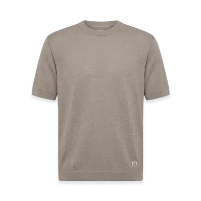 C.P. Company Dove Linen Knit Crewneck T-Shirt "Gray"