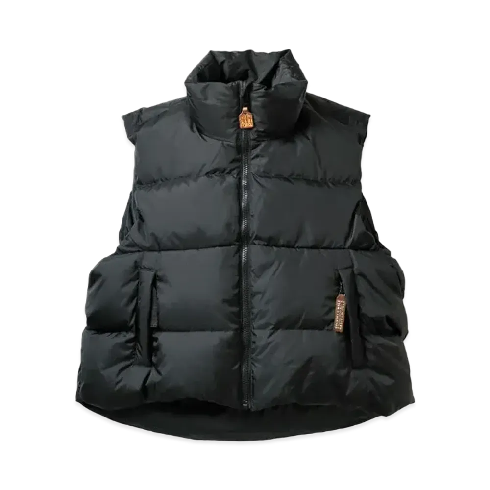 KAPITAL Ripstop Nylon Down Vest "Black"