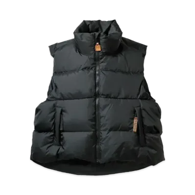 KAPITAL Ripstop Nylon Down Vest "Black"