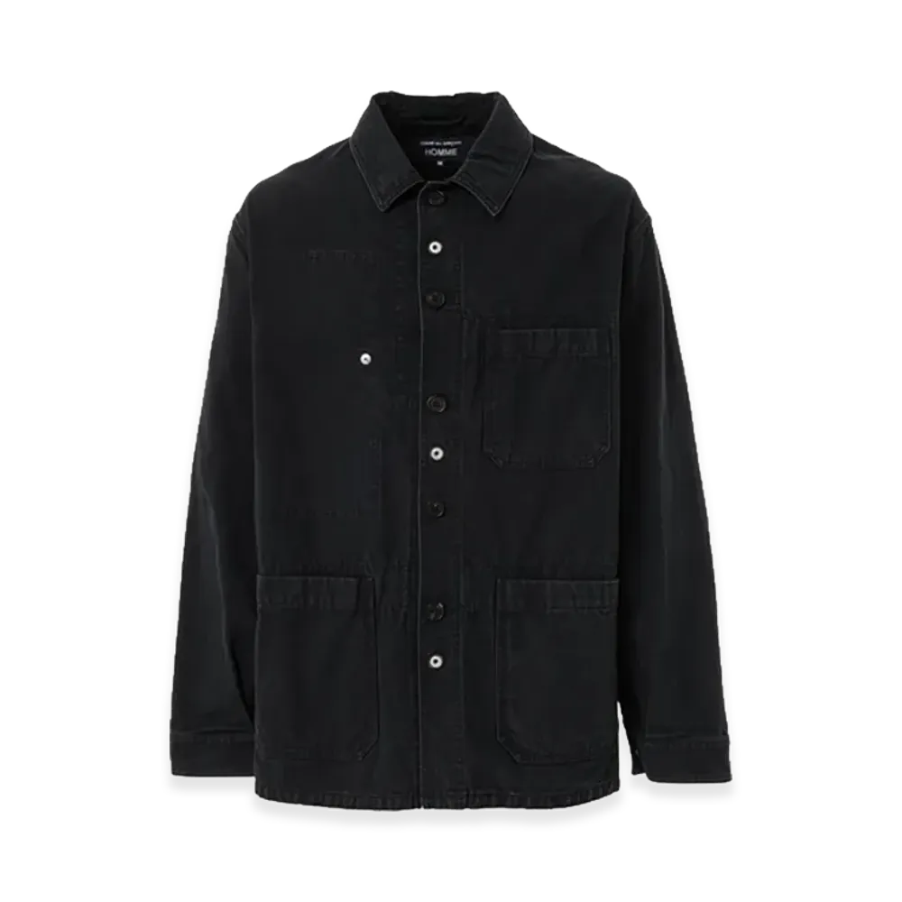 COMME des GARCONS HOMME Cotton Canvas Reversible Jacket "Black"