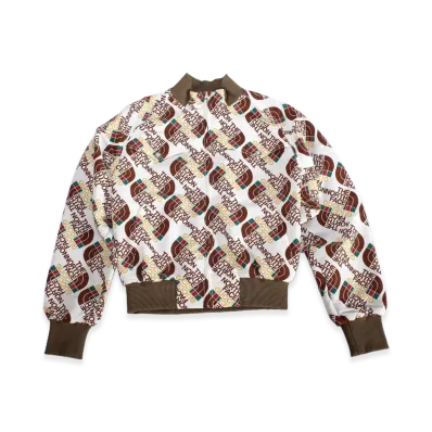 GUCCI x The North Face Web Print Bomber Jacket "White/Brown"
