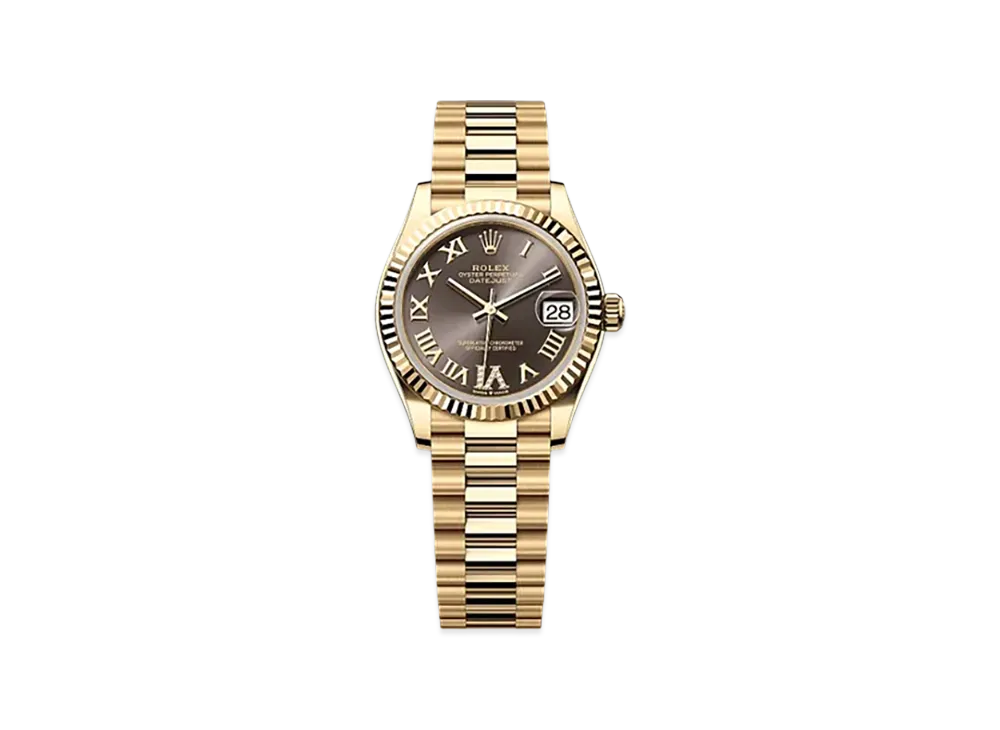 ROLEX Datejust 31mm Yellow Gold 278278 "Dark Grey"