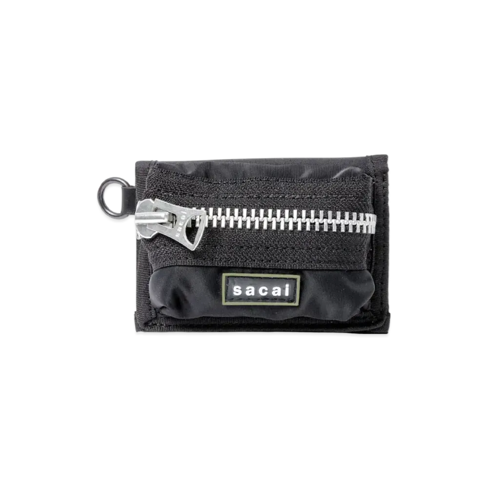 sacai Pocket Trifold Wallet "Black"