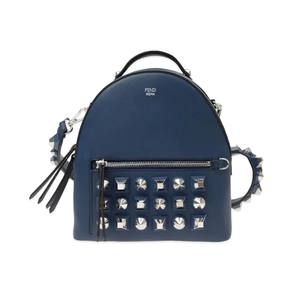 FENDI Leather Backpack "Blue"