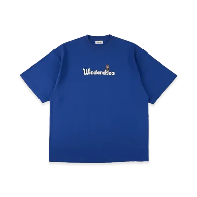 WIND AND SEA x Monchhichi Icon Logo Tee "Blue"