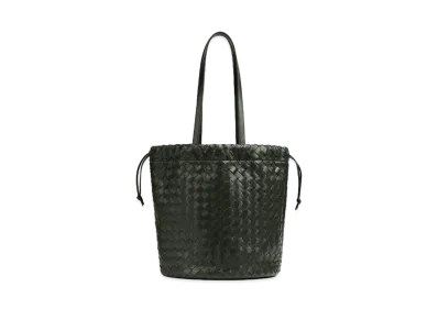Bottega Veneta Intrecciato Bucket Bag "Dark Green"