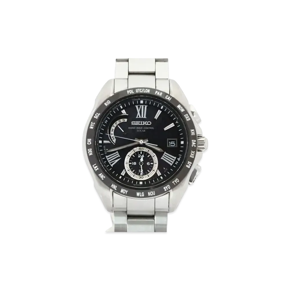 SEIKO Brights Solar Radio World Time "Black" SAGA089
