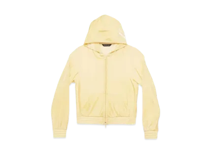 BALENCIAGA Women's BB Paris Strass Zip Up Hoodie "Beige"