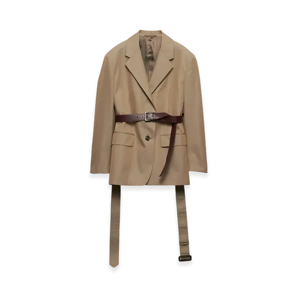 PRADA Women's Single Breasted Twill Jacket "Beige"