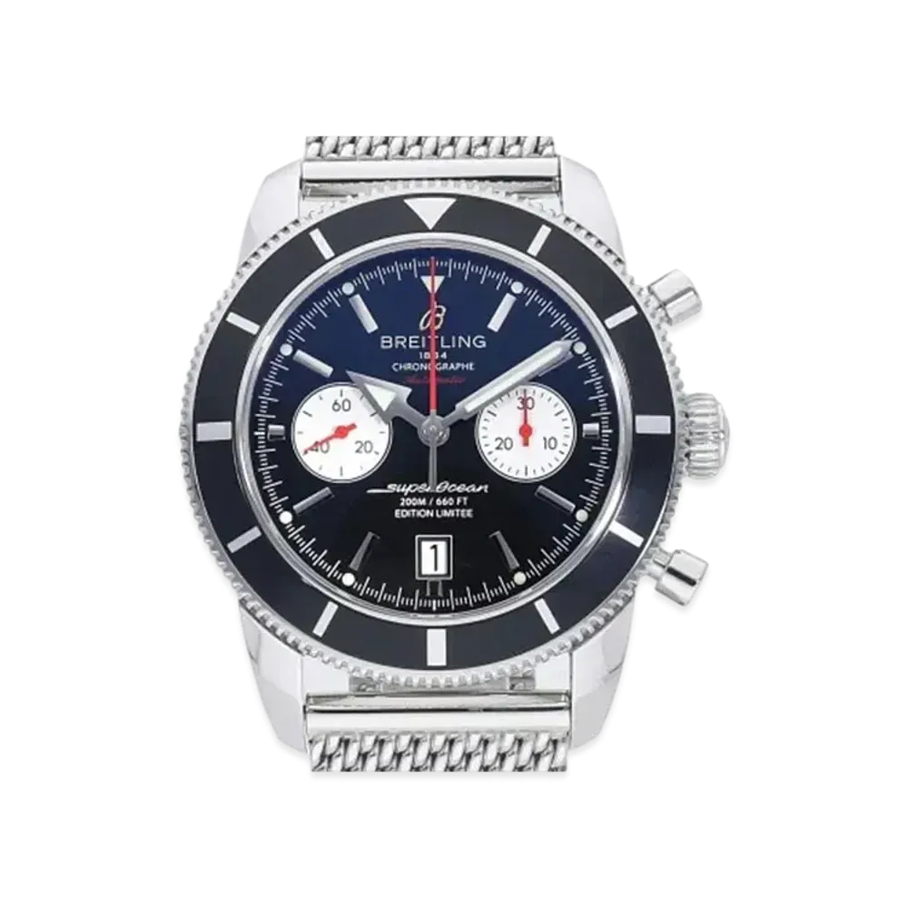 Breitling Superocean Heritage Chronograph World Exclusive 1000 "Black/Silver/Stainless Steel"