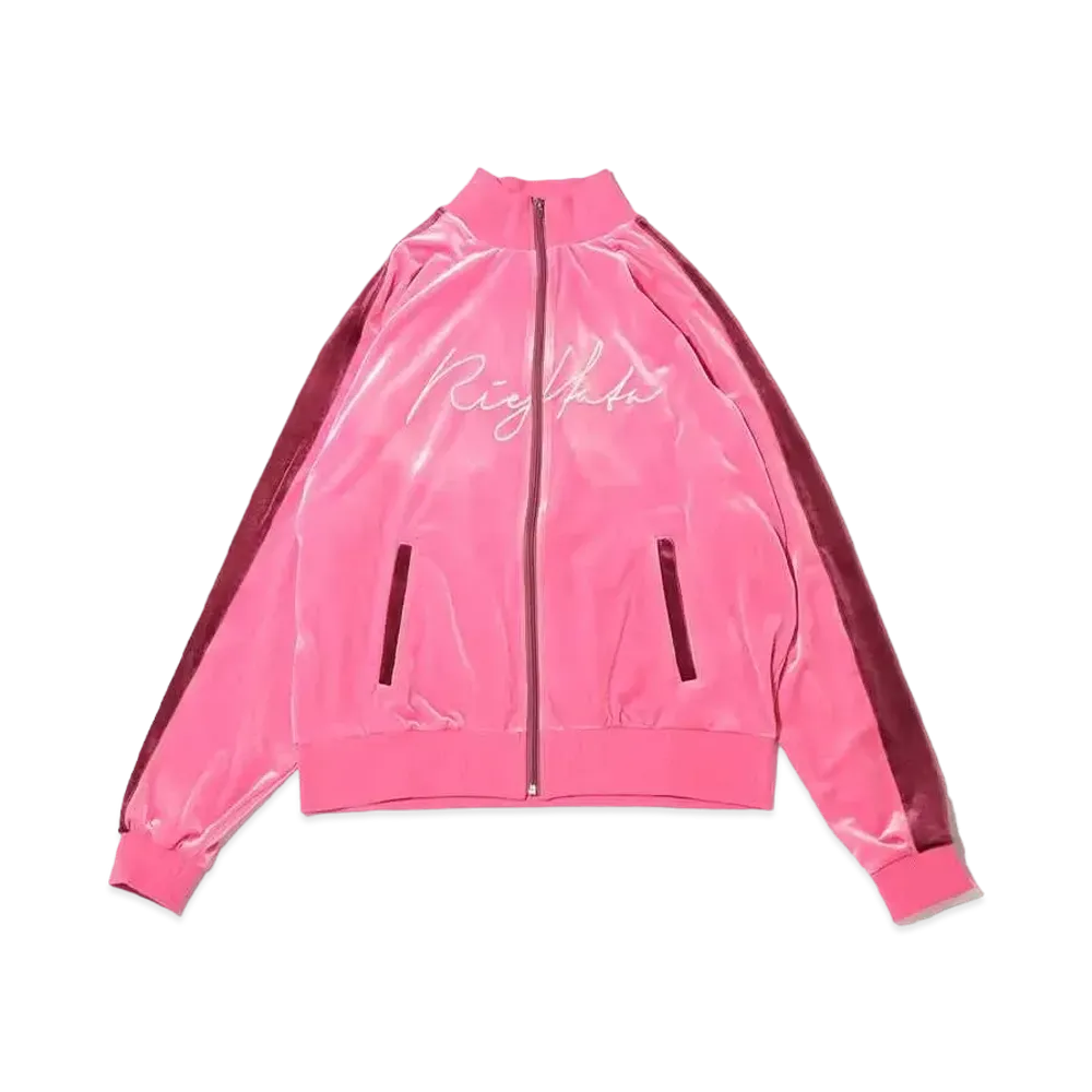atmos pink x Riehata Velor Jersey Jacket "Pink"