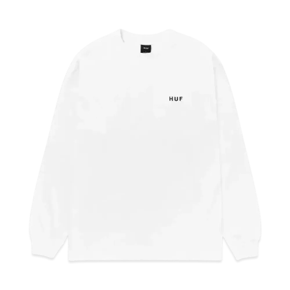 HUF OG Logo LS Tee "White"