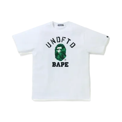 A BATHING APE / Undefeated College Tee "White"