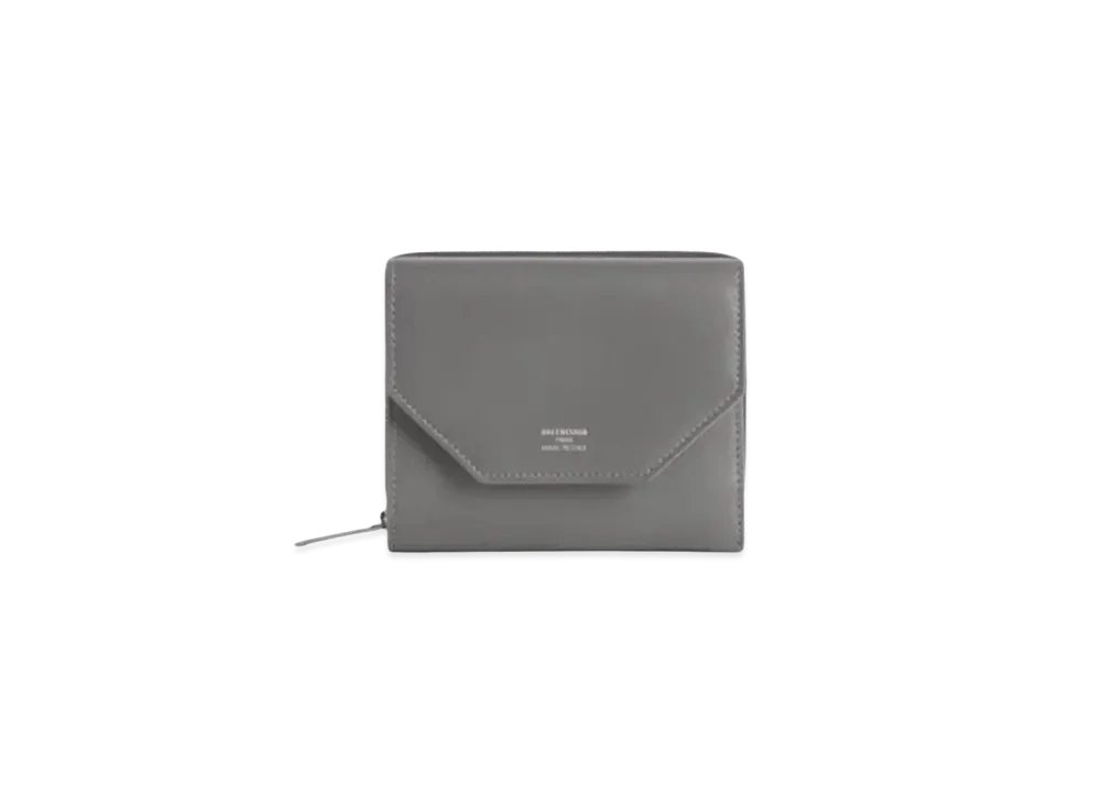 BALENCIAGA Envelope Flap Compact Wallet "Gray"