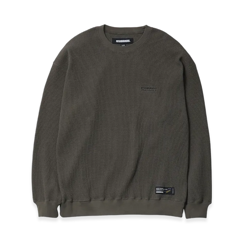 NEIGHBORHOOD Waffle Fabric Crewneck LS-1 "Olive Drab"