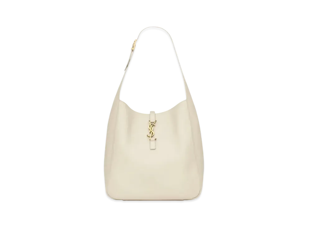 Saint Laurent LE 5 A 7 Supple Large in Smooth Leather "Blanc Vintage"